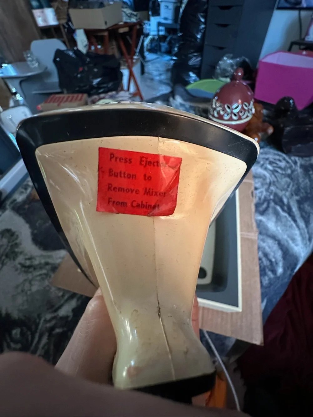 Vintage 90’s Hamilton Beach Cream and Black Hand Mixer with Case